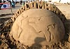 Mumbay: Marcha Mundial - sculpturas de arena por la Paz