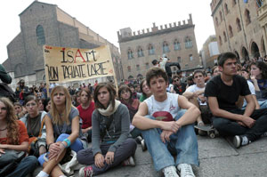 Protesta studenti in Italia