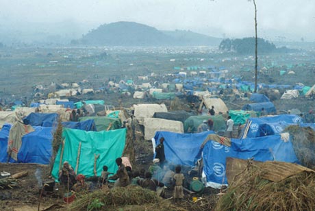 Tábor rwandských uprchlíků v Zairu